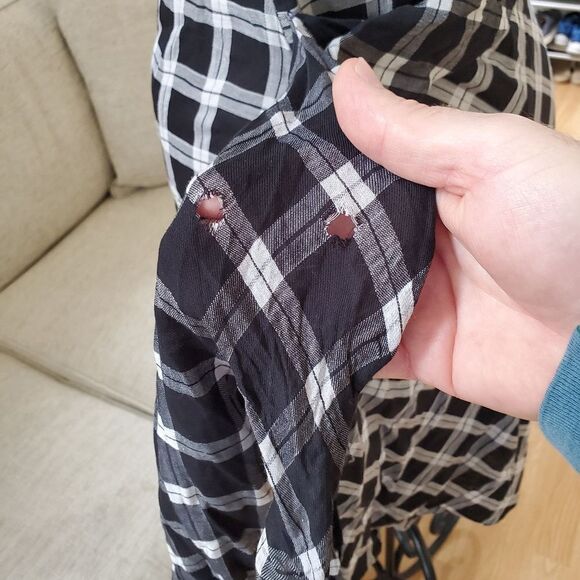 ✨ RAG & BONE ✨ Brighton Plaid Tank Wrap Skirt Dress - [XS, Black & White] - Picture 16 of 16